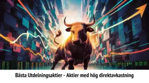 Bild av hög direktavkastning på utdelningsaktier